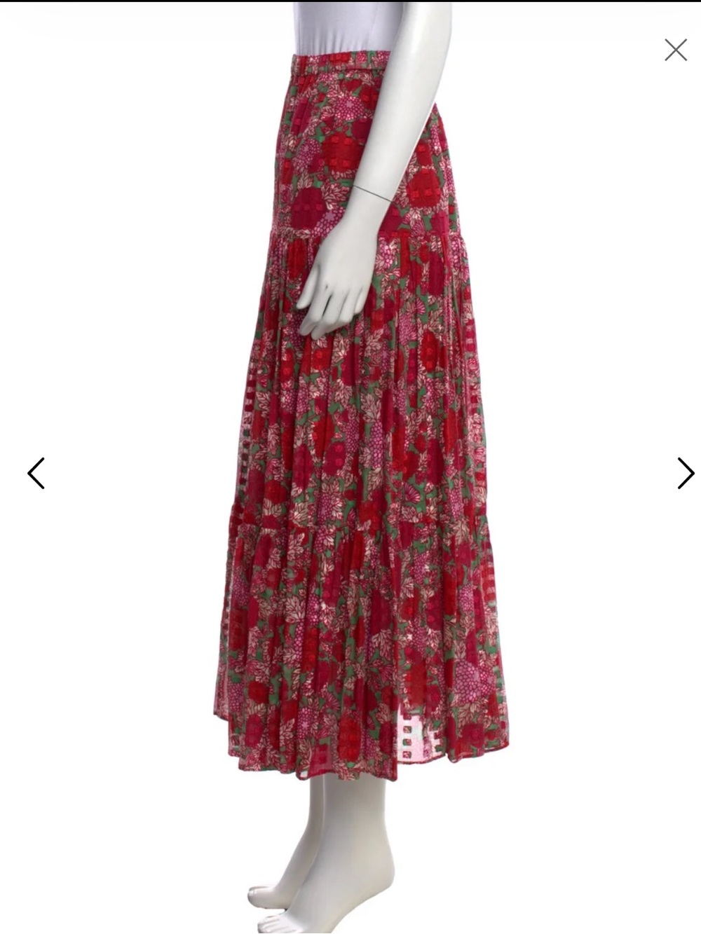 Alexis Floral Print Long Skirt - Picture 3 of 6